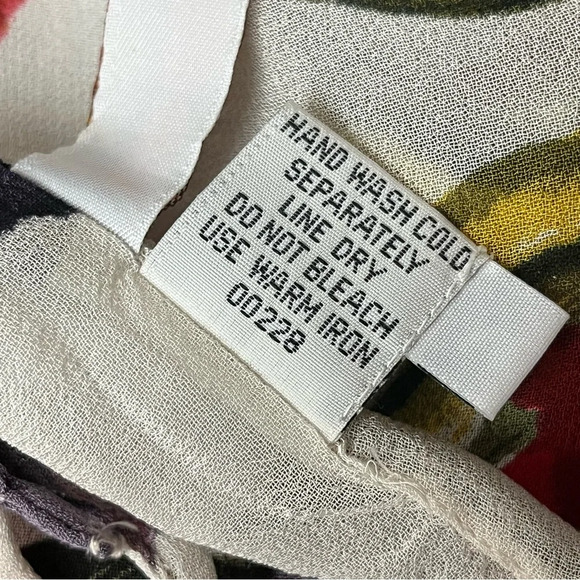 Sunstreak By Newport News 90s Vtg Floral Sheer Tunic Blouse Retro Beach Boho M - Picture 7 of 10